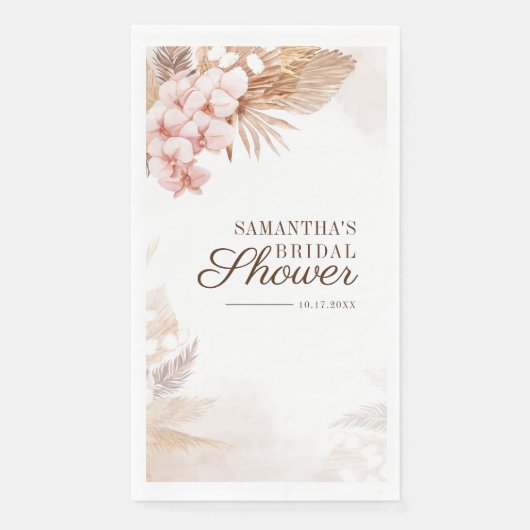 パンパス グラス テラコッタ ボーホー シック ブライズ シャワー (正面)