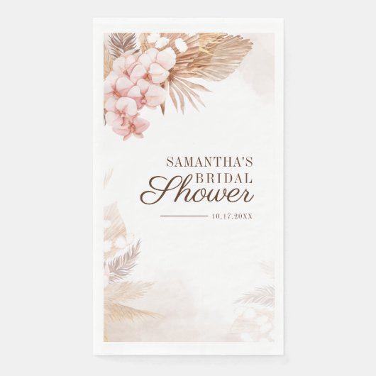 パンパス グラス テラコッタ ボーホー シック ブライダル シャワー (正面)