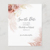 パンパス グラス テラコッタ Save the Date チラシ (正面)