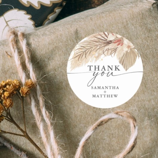 パンパス グラス ドライ パーム ウェディング ラウンドシール