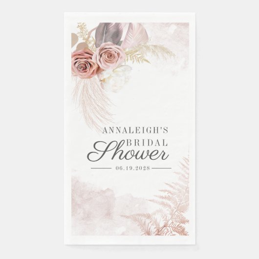 パンパス グラス ドライ パーム テラコッタ ブライダル シャワー (正面)