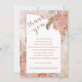 パンパス グラス | ハイドランジア ベビー シャワー サンクス サンキューカード (正面)