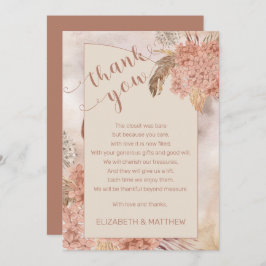 パンパス グラス | ハイドランジア ベビー シャワー サンクス サンキューカード