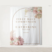 パンパス グラス ファースト コミュニオン フォト 背景 タペストリー (正面)