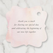 パンパス グラス フローラル エレガント ウェディング サンクス ファボ フェイバータグ (裏面)