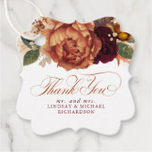 パンパス グラス フローラル テラコッタ ウェディング サンクス フェイバータグ (正面)