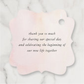 パンパス グラス フローラル ピンク ウェディング サンクス フェイバータグ (裏面)