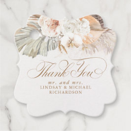 パンパス グラス フローラル ボヘミアンの感謝 フェイバータグ