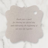 パンパス グラス フローラル ボヘミアンの感謝 フェイバータグ (裏面)