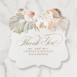 パンパス グラス フローラル ボヘミアンスタイル サンクス タグ