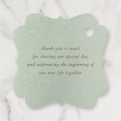 パンパス グラス フローラル ボヘミアンスタイル サンクス タグ (裏面)