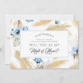 パンパス グラス ブライズメイド / メイド オブ オナー 提案 招待状 (正面)