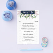 パンパス グラス ブライダル シャワー ゲーム カード (シングル)