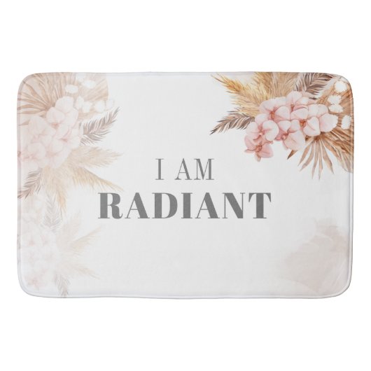 パンパス グラス ブライダル シャワー フローラル ボタニカル バスマット (正面)