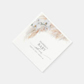 パンパス グラス ベイビー シャワー / ブライズ シャワー トロピカル スタンダードカクテルナプキン (角)