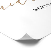 パンパス グラス ボヘミアンスタイルのウェディングシャワー歓迎 ポスター (角)