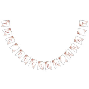 パンパス グラス ボヘミアンチック テラコッタ ウェディング シャワー バンティングフラッグ