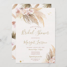 パンパス グラス ボヘミアンデザート ブライダル シャワー 招待状