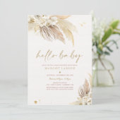 パンパス グラス ボヘミアントロピカルデザートベイビーシャワー 招待状 (スタンド正面)