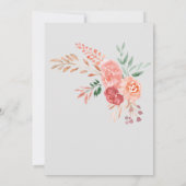 パンパス グラス ボヘミアンレトロ ベイビーシャワー 招待状 (裏面)