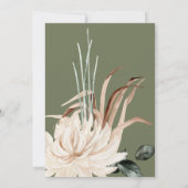 パンパス グラス ボヘミア ブライダル シャワー 招待状 (裏面)