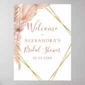 パンパス グラス ボーホー トロピカル ブライダル シャワー ポスター (正面)