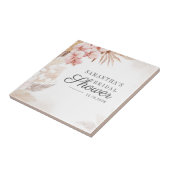 パンパス グラス ボーホー ブライダル シャワー テラコッタ タン タイル (側面)