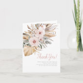 パンパス グラス ボーホー ベイビー シャワー サンクス サンキューカード (正面)