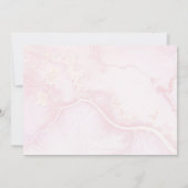 パンパス グラス | ローズ ブルーム ガール ベイビー フォト 洗礼 招待状 (裏面)