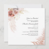 パンパス グラス 卒業パーティー 2024 招待状 (正面)