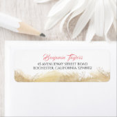 パンパス グラス 水彩 エキゾチック ラベル (インサイチュ)