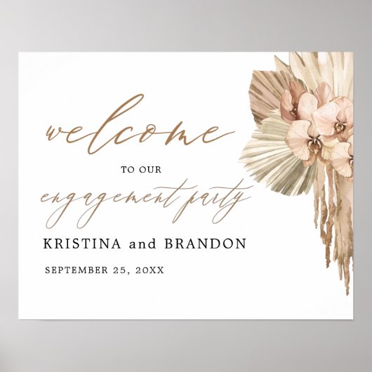 パンパス グラス 結婚式 歓迎 サイン (正面)