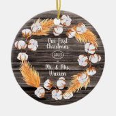 パンパス |コットン初めてのクリスマスさん|ミセス・フォト セラミックオーナメント (正面)