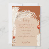 パンパス テラコッタ ウェディングシャワー 感謝 (正面)