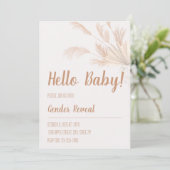 パンパス ニュートラル トーン ボーホー 性別発表 招待状 (スタンド正面)