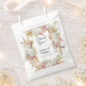 パンパス パーム 植物 白 ハンギング フローラル ラスティック ボヘミア フェイバーバッグ (クリップ留めされた状態)