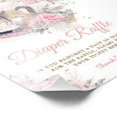 パンパス ピンク フラワーロッキングホース おむつくじ フォトプリント            (角)