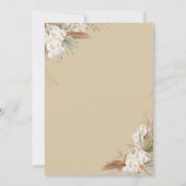 パンパス フラワー、卒業帽、卒業 招待状 (裏面)