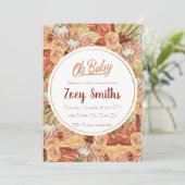 パンパス フローラル フォール ベイビー シャワー 招待状 (スタンド正面)