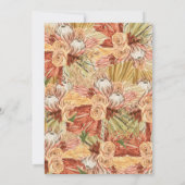 パンパス フローラル フォール ベイビー シャワー 招待状 (裏面)