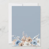 パンパス ボーホー ダスティーブルー ジオメトリック ウェディング 招待状 (裏面)