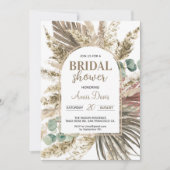 パンパス ボーホー ブライダルシャワー 招待状 (正面)