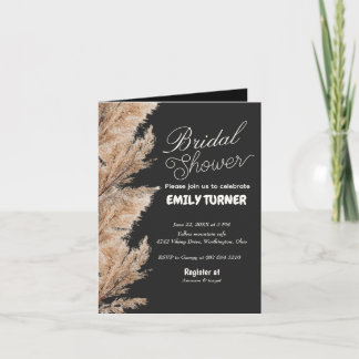 パンパス ミニマリスト ブライダルシャワー 招待状