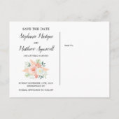 パンパバラグリーンリーウェディング日付を保存 案内ポストカード (裏面)