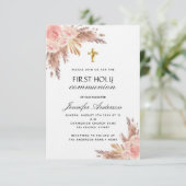 パンパバラ赤面ファーストホーリーコミュニオンラグジュアリー 招待状 (スタンド正面)