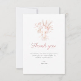 パンパフローラほこりっぽいバラバプテスマサンキューカード 招待状