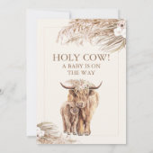 パンパフローラハイランドカウカーフベビーシャワー 招待状 (裏面)