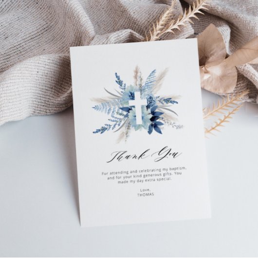 パンパフローラバプテスマサンキューカード 招待状