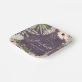 パンパモダンスの草の紫を卒業エレガント ペーパープレート (傾斜あり)