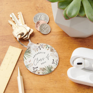 パンパモダンスの草の葉のシックエレガントな卒業 キーホルダー